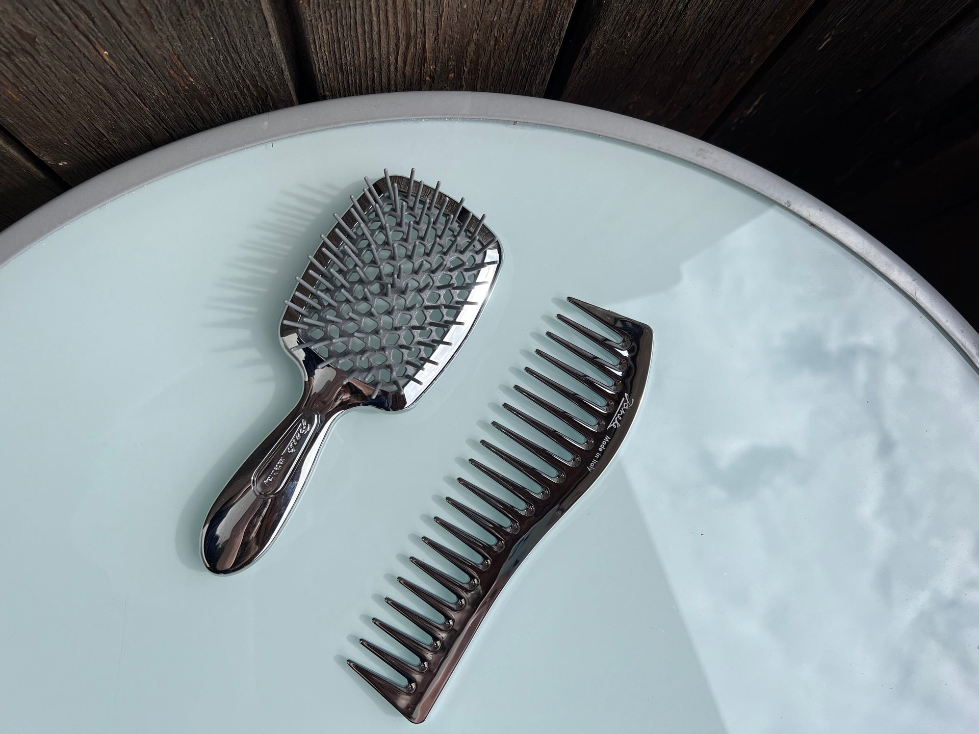 Janeke Large Chrome Superbrush
